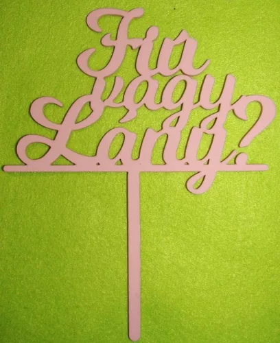 Rózsaszín fa Beszúrós Fiú vagy Lány	1db 	14,5 x 18 cm 