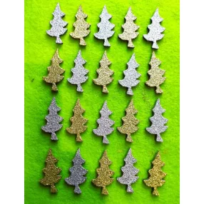   Csillámos ,fa alapú HDF(nem tömörfa)    részeg fenyő 20db/csomag	5x2,6cm  
