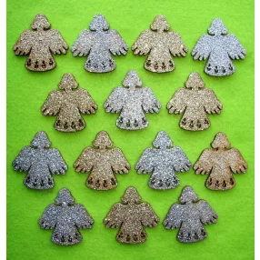   Csillámos ,fa alapú HDF(nem tömörfa)   Angyalka 14db/csomag	5x4,8cm 