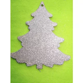   Ezüst csillámos,fa alapú HDF(nem tömörfa)   Fenyőfa 	1db	15x13cm 