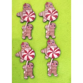    Nyomtatott fa Mézi fiú és lány nyalókával	4db/csomag	10x5cm 