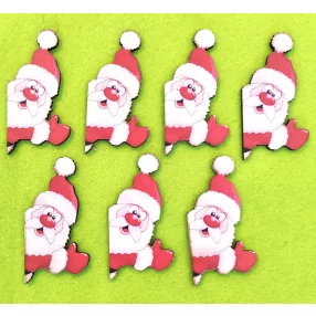 Nyomtatott fa Kukucskálós télapó	7db/csomag	4x8cm 