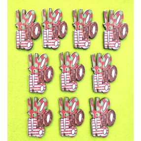 Nyomtatott fa HO-HO-HO	10db/csomag	3,5x5,5cm