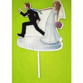   Nyomtatott  fa Menekülő vőlegény	1db	24x15cm magasság vastagság 3mm