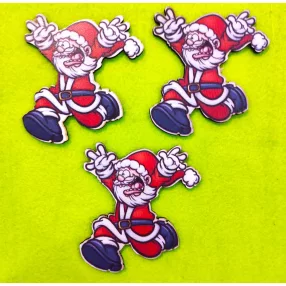  Nyomtatott fa Riadt télapó	3db/ csomag 	9x8,5 cm 