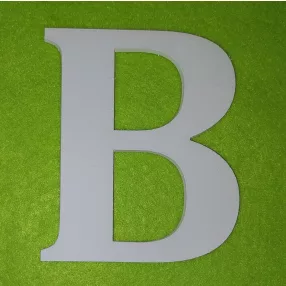 Fehér  fa B  betű 1db magasság 10cm