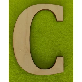  Natúr fa C  betű 1db magasság 10cm