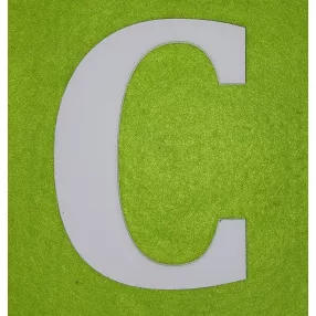  Fehér fa C  betű 1db magasság 10cm