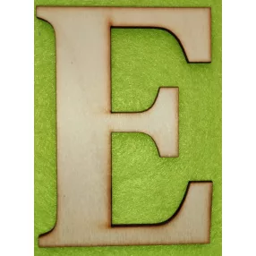 Natúr fa " E " betű	1db/csomag	10cm 