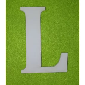 Fehér    fa L  betű 1db magasság 10cm