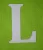 Fehér    fa L  betű 1db magasság 10cm