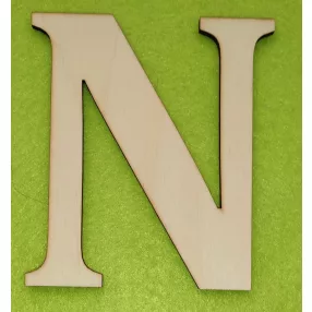 Natúr  fa N  betű 1db magasság 10cm