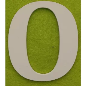 Fehér  fa O  betű 1db magasság 10cm