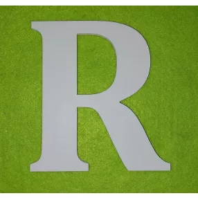  Fehér  fa R  betű 1db magasság 10cm