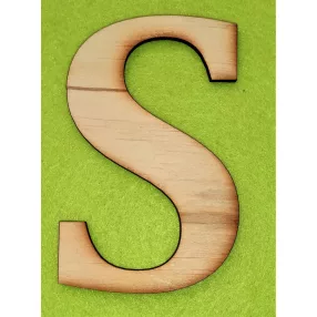 Natúr fa S  betű 1db magasság 10cm