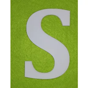  Fehér  fa S  betű 1db magasság 10cm