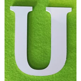 Fehér    fa U  betű 1db magasság 10cm