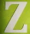 Fehér fa betű  Z	1db	10cm 
