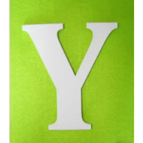 Fehér  fa 10cm   Y betű	1db/csomag	10cm 
