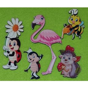 Nyomtatott fa állatok-rovarok