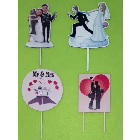 Nyomtatott beszúrós esküvői dísz