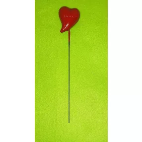 Betűző francia szív lakkozott 5,5x4cm piros 1db