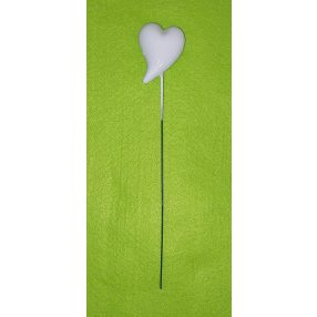 Betűző francia  szív lakkozott 5,5x4cm fehér 1db