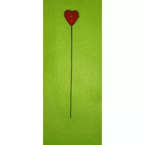 Betűző szív lakkozott 3x3cm piros 1db/cs