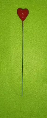 Betűző szív lakkozott 3x3cm piros 1db/cs