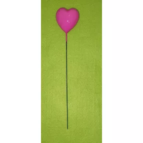 Betűző szív lakkozott 4x4cm rózsaszín 1db