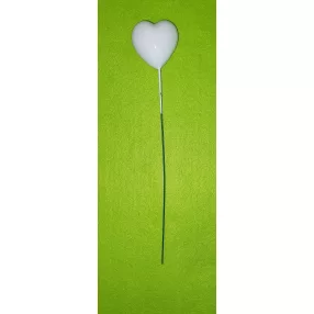 Betűző szív lakkozott 4x4cm fehér 1db