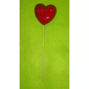 Betűző szív lakkozott 7x7cm piros 1db