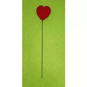 Betűző szív plüss 4x4cm piros 1db