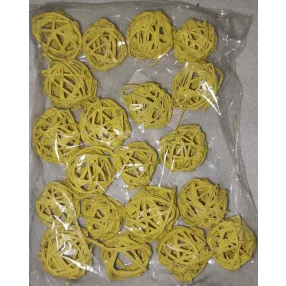 Vesszőlabda 3cm falfestékes sárga 20db/cs