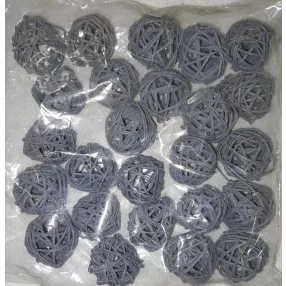 Vesszőlabda 3cm falfestékes acélkék 25db/cs