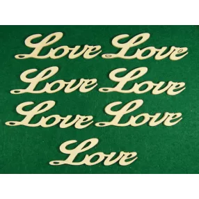 Fehér fa love 8x2,5cm 7db/csomag	