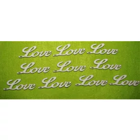 Fehér fa love 6x2cm 10db/csomag