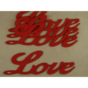 Piros fa love 15x5cm 4db/csomag