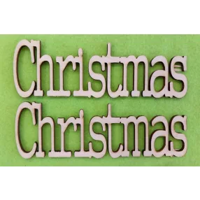 Natúr,nyír rétegelt lemez Christmas 15x5cm  2db/csomag