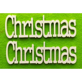   Fehér színű ,fa  alapú HDF(nem tömörfa)  Christmas	2db/csomag	15x5cm  
