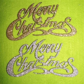   Csillámos ,fa alapú HDF(nem tömörfa)   Merry christmas	2db/csomag	15x8cm  