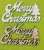 Vegyes szín Merry christmas fenyővel 15x8cm 2db/csomag