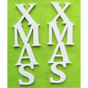   Fehér színű ,fa  alapú HDF(nem tömörfa)  xmas álló 15x5cm 2db/csomag