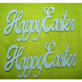  Világoskék fa Happy easter 15x7,5cm 2db/csomag 