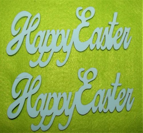  Világoskék fa Happy easter 15x7,5cm 2db/csomag 