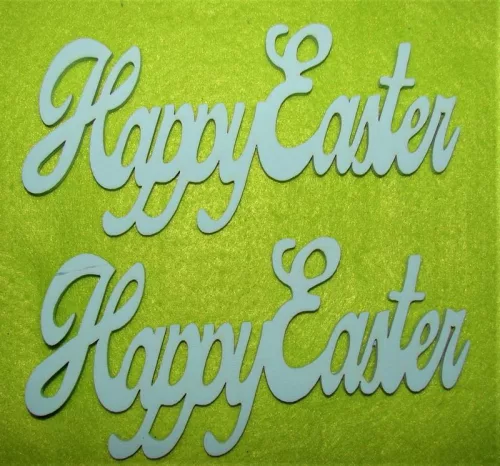  Világoskék fa Happy easter 15x7,5cm 2db/csomag 
