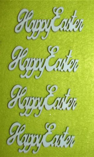  Világoskék  fa Happy easter 7x3,5cm  4db/csomag 