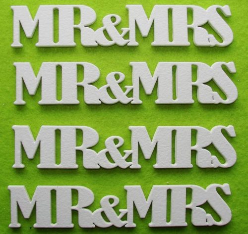  Fehér fa MR&MRS 15,5x3cm 4db/csomag