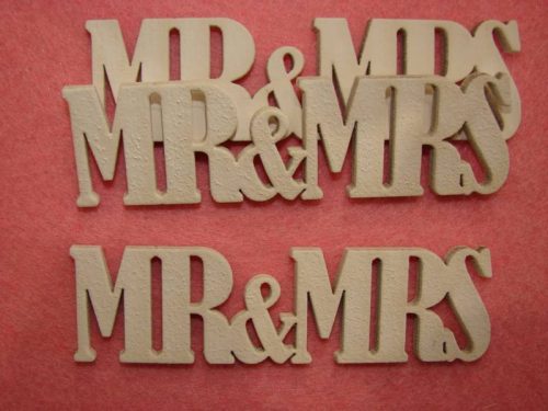  Fehér fa MR&MRS 10,5x3cm 3db/csomag