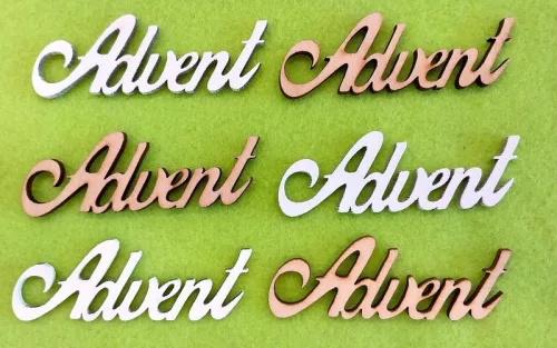 Vegyes színű ,fa alapú HDF(nem tömörfa)  advent	6db/csomag	7,5x3cm 